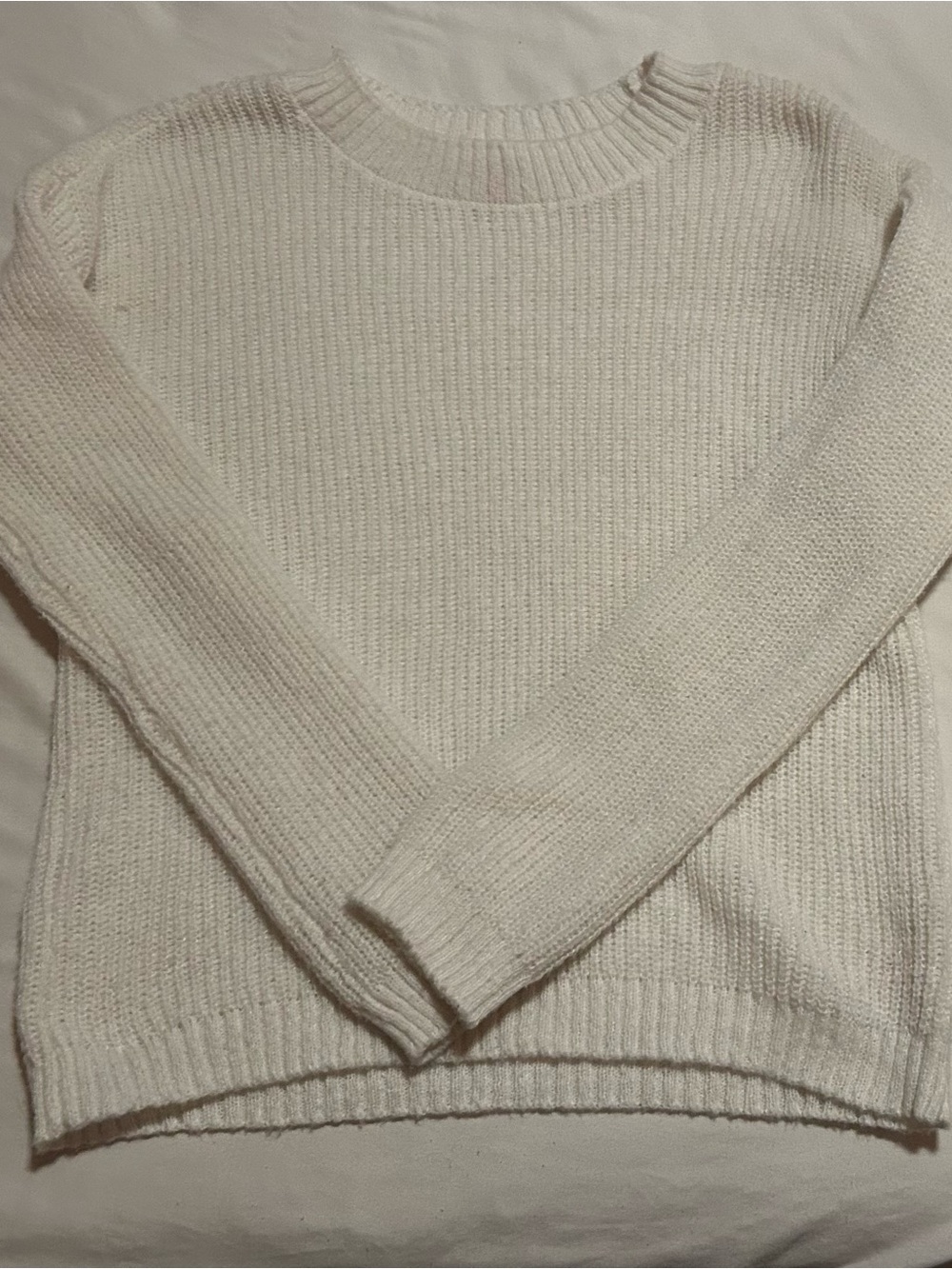 Cozy Women's Crewneck Sweater in Cream